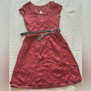 ⚠️Lace Mini Dress with Belt⚠️